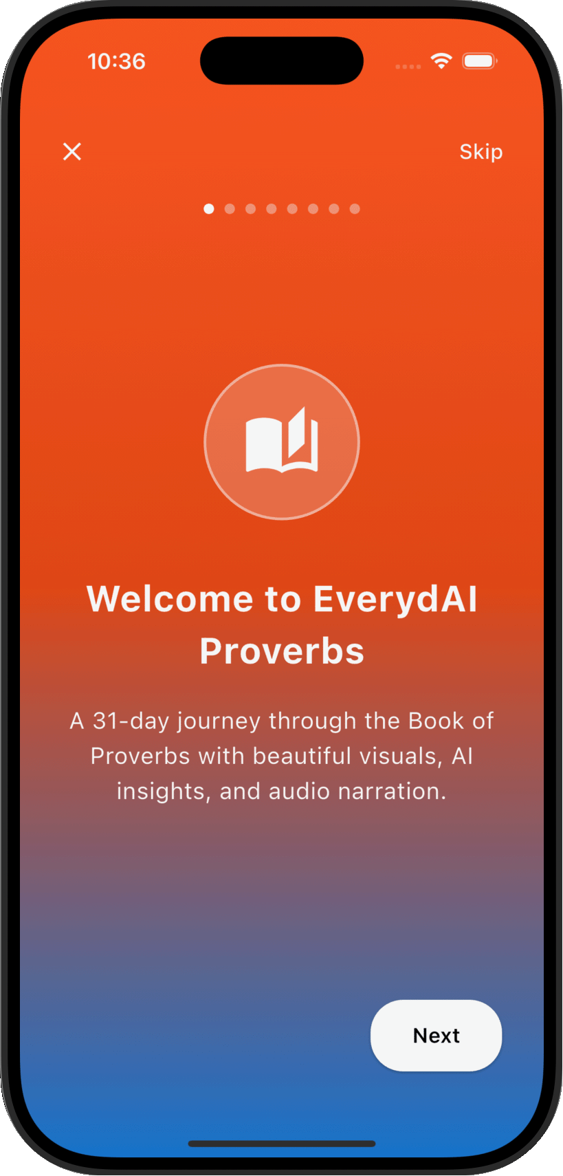 EverydAI Proverbs App Interface